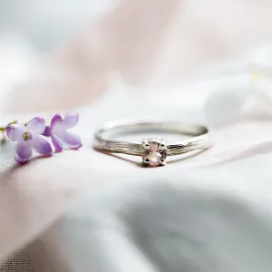 Netradiční zásnubní prsten s morganitem MORGI Thumbnail