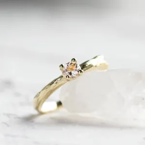 Gold branch ring with morganite DREMIA Thumbnail