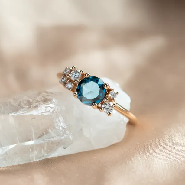 Lab crated diamond luxurious cluster ring CARINA Image