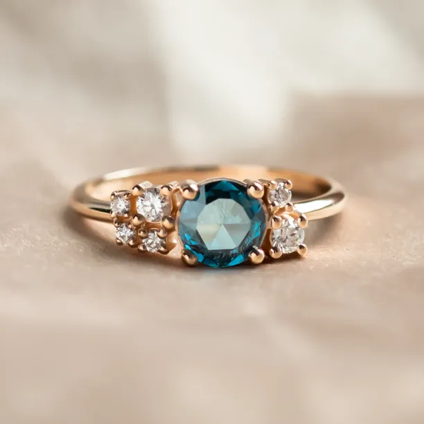 Lab crated diamond luxurious cluster ring CARINA Image