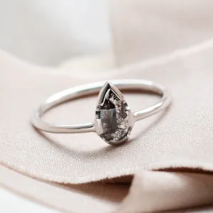 Unusual engagement ring with salt'n'pepper diamond GARDA Thumbnail