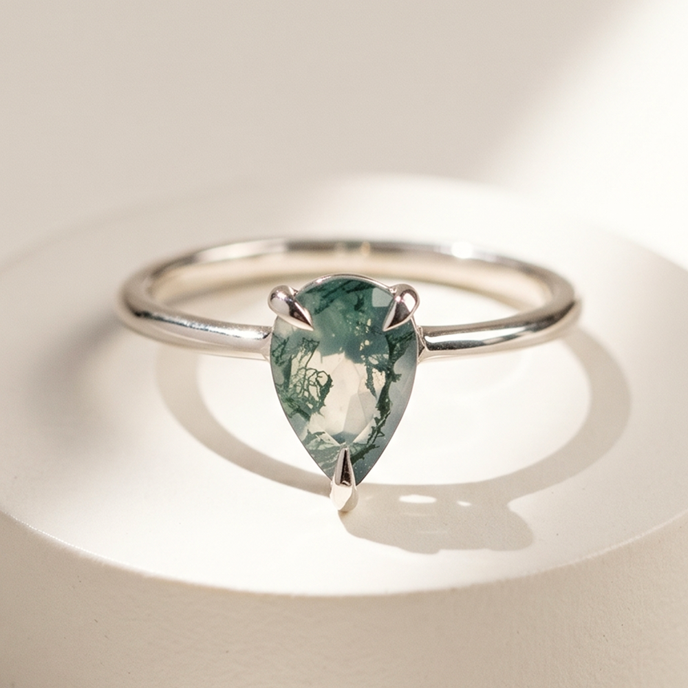 Moss agate jewellery