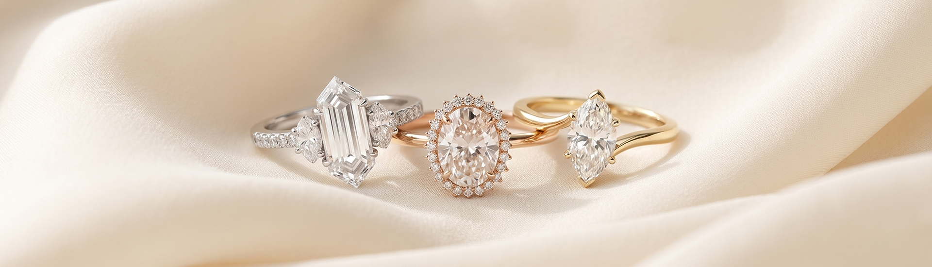 Moissanite jewellery close-up