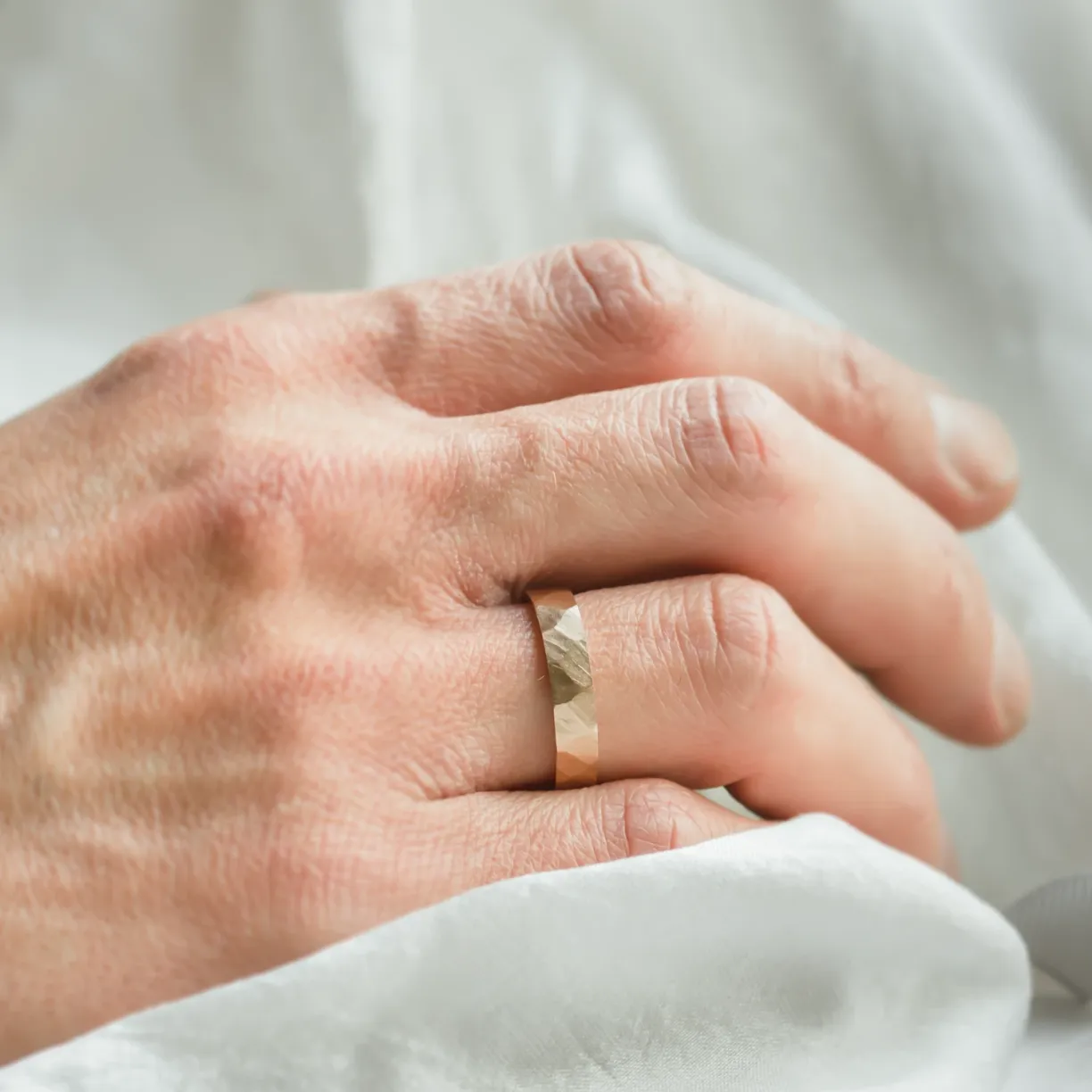 Original wedding rings with diamonds.