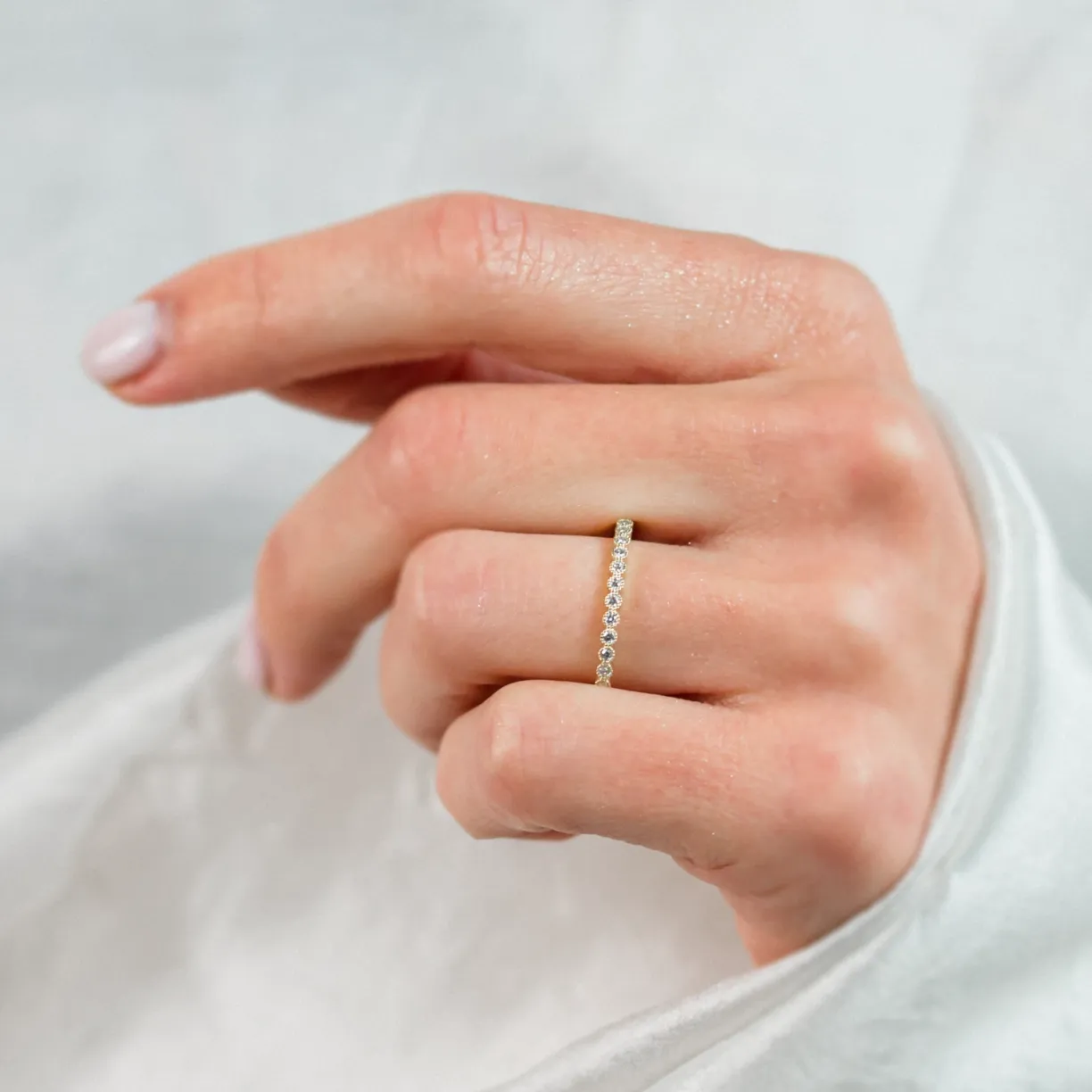 Eternity wedding ring.