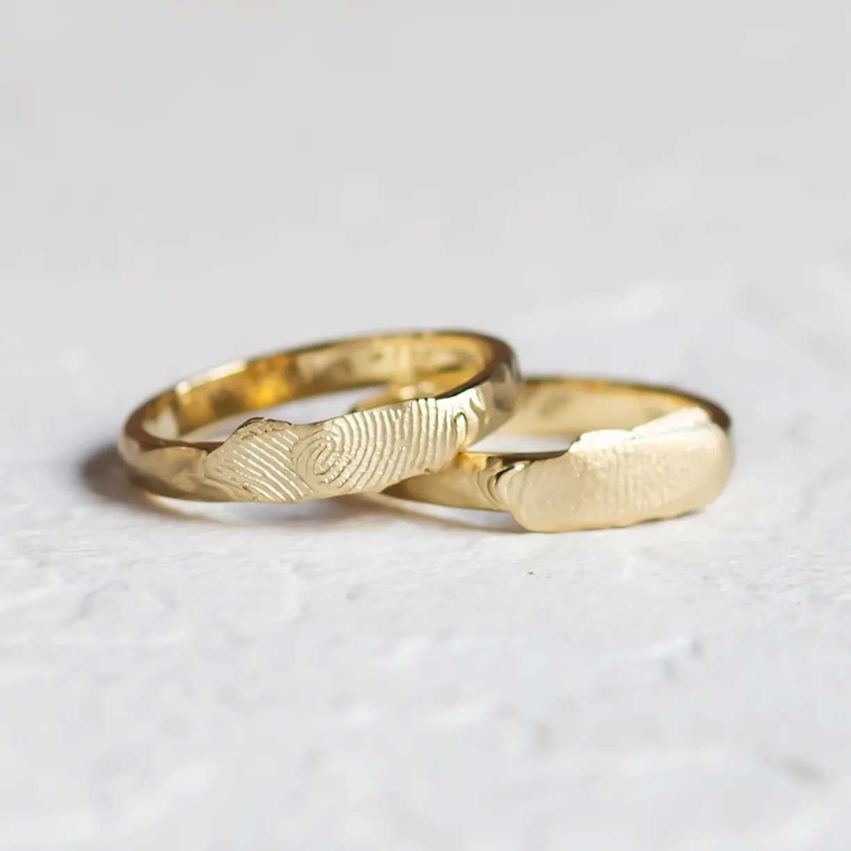 Finger print wedding ring