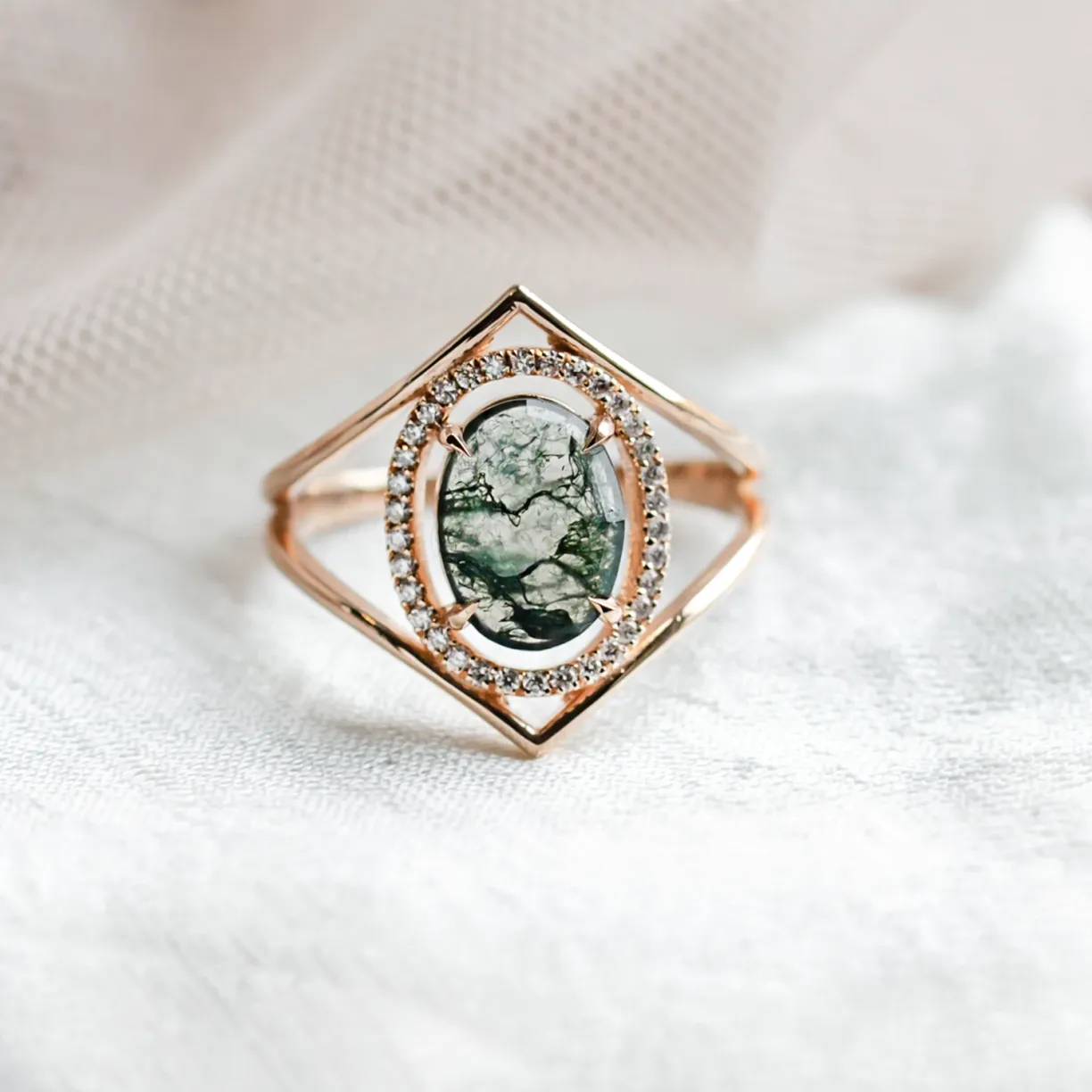 moss agate earings