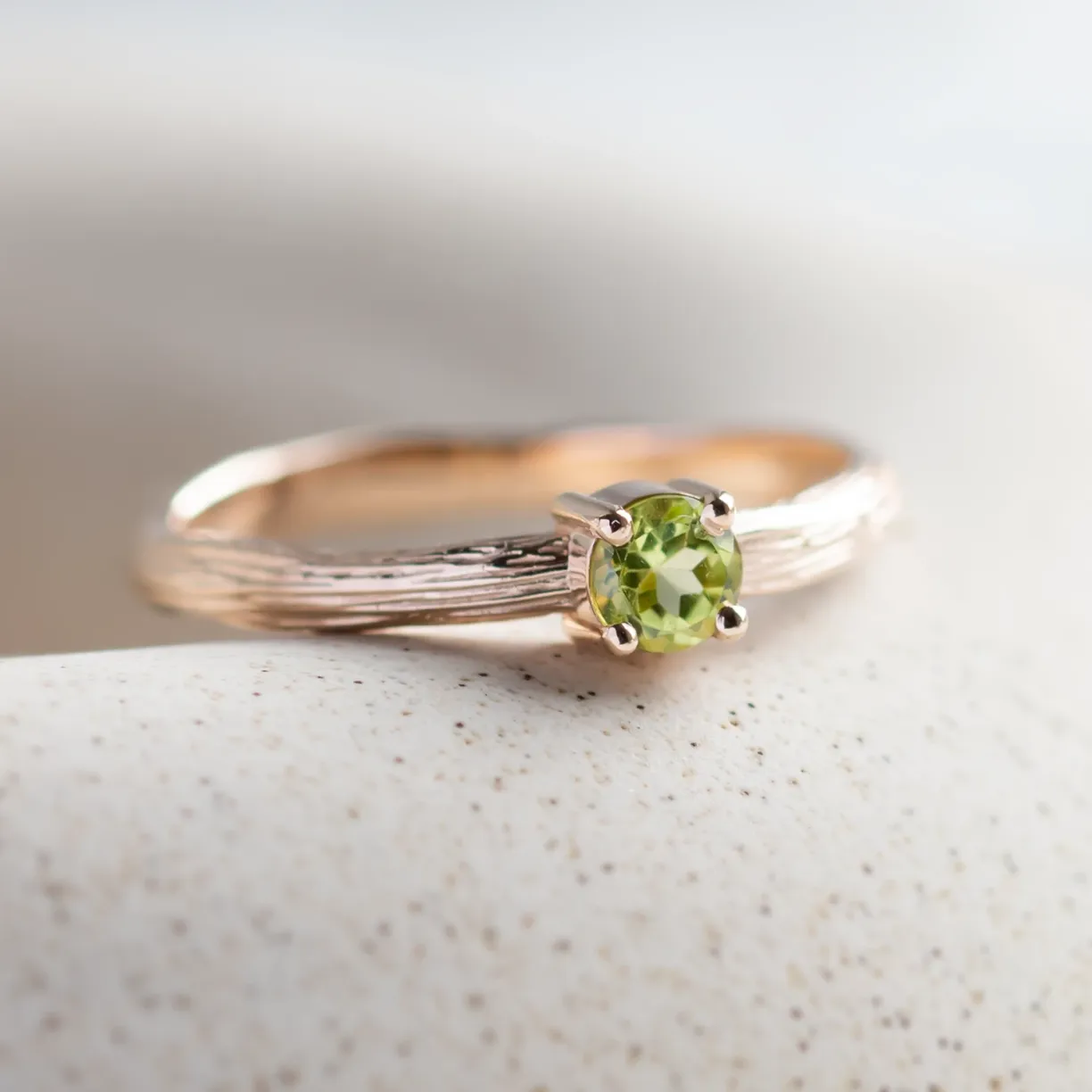 ring with peridot