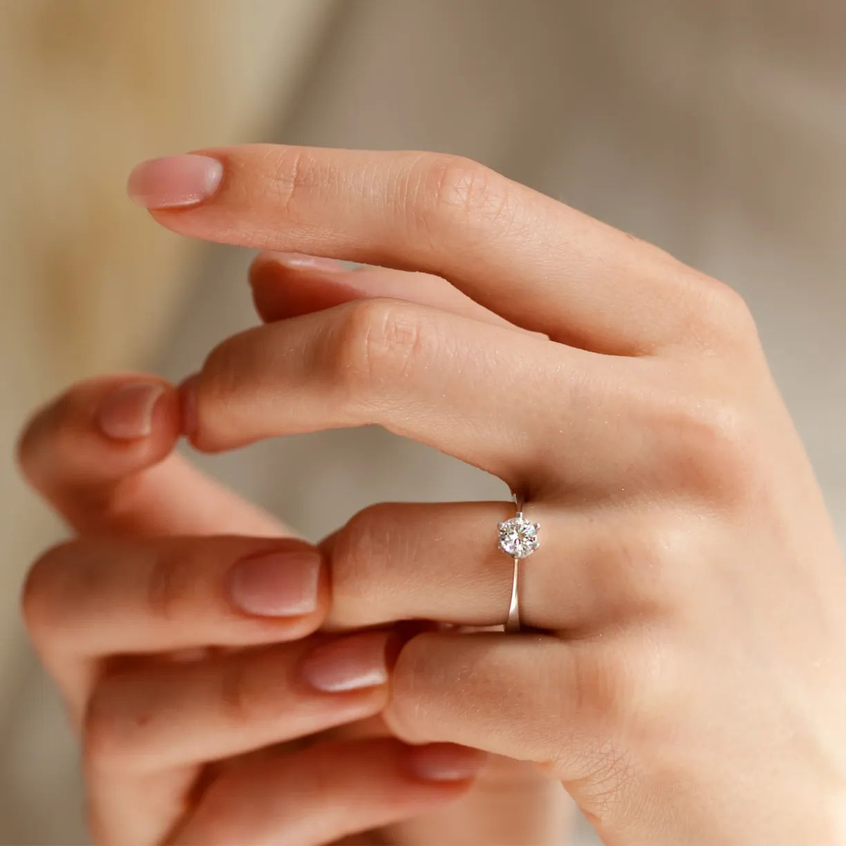 Platinum engagement ring