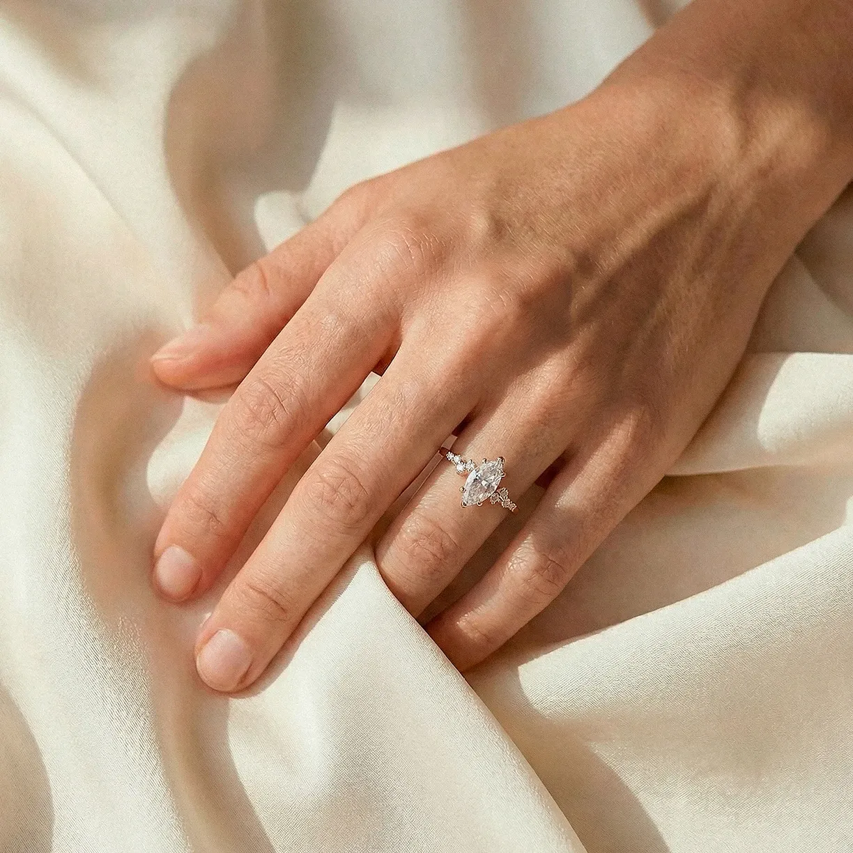 Moissanite engagement ring