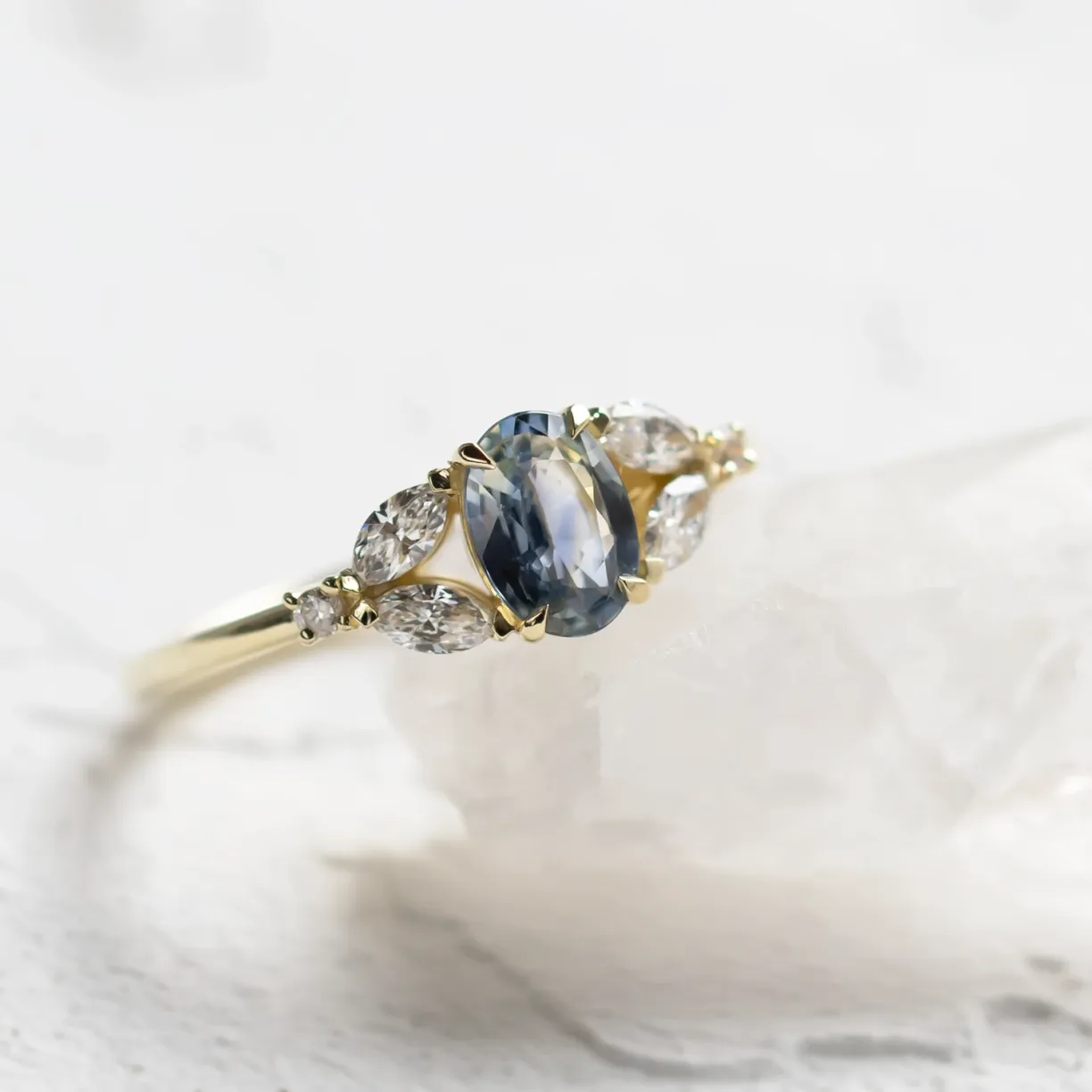 sapphire ring with diamonds